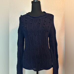 ULLA JOHNSON NAVY BLUE SWEATER SIZE MEDIUM